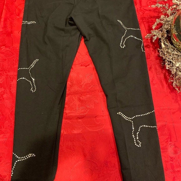 BNWOT Pink Victoria’s Secret Bling Yoga Leggings - Picture 3 of 5